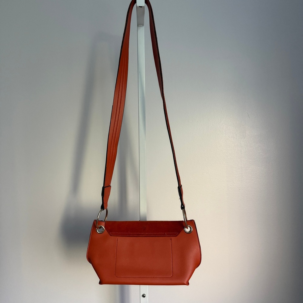 Parfois Shoulder Bag Suede Flap Closure Copper Color Purse - Picture 5 of 12